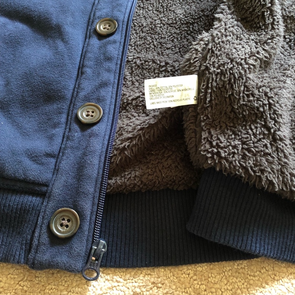 *GIFTED* Gap Sherpa-Lined 🐑 Cardigan Hoodie - Picture 3 of 5